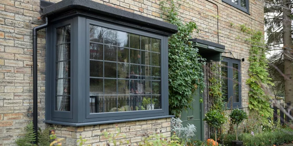 Leaded anthracite grey windows