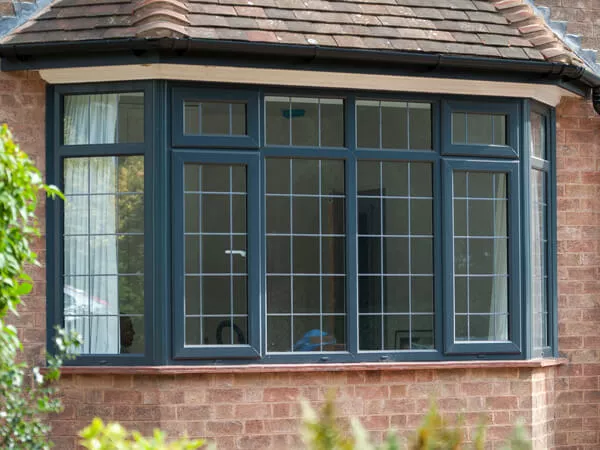 Grey UPVC Bay & Bow Windows